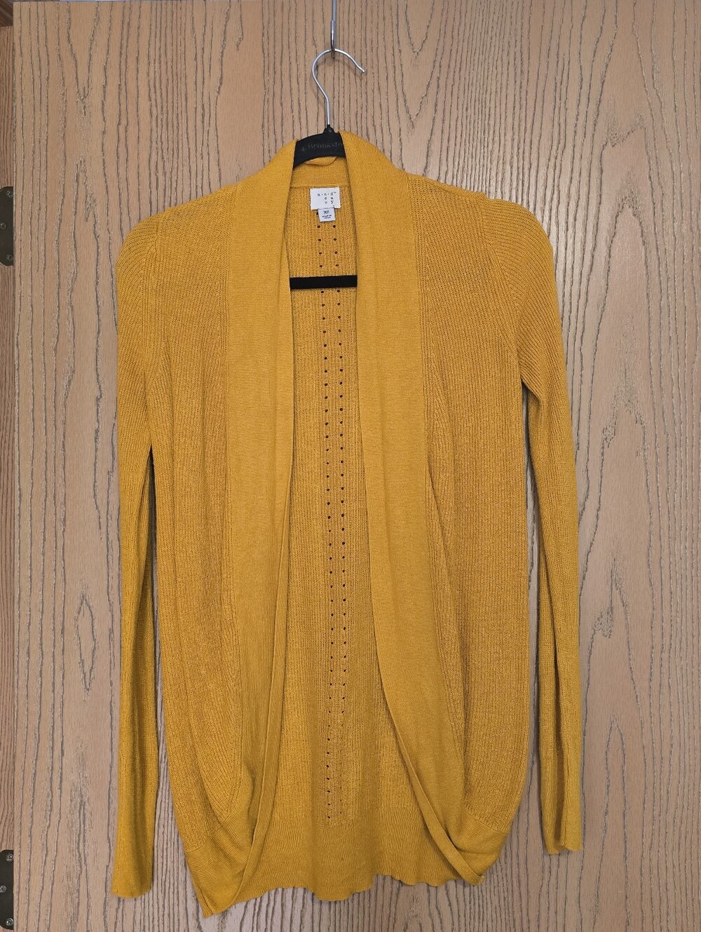 a new day Mustard Open-Front Draped Cardigan